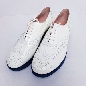 Robert Clergerie patent oxford platforms